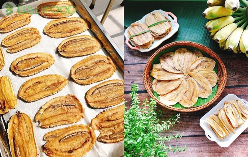 Chuối xanh sấy thơm ngon