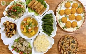 mâm cơm cúng rằm tháng 7 ngon