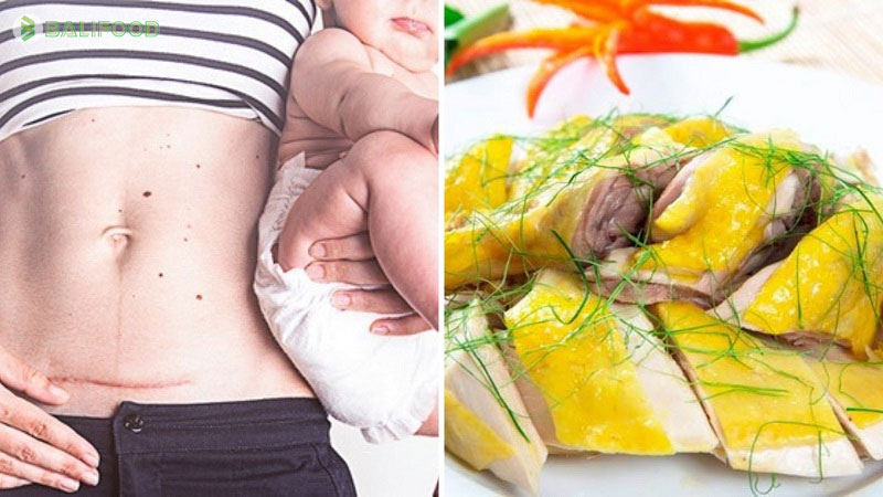 Phụ nữ đẻ mổ có ăn được thịt gà không?