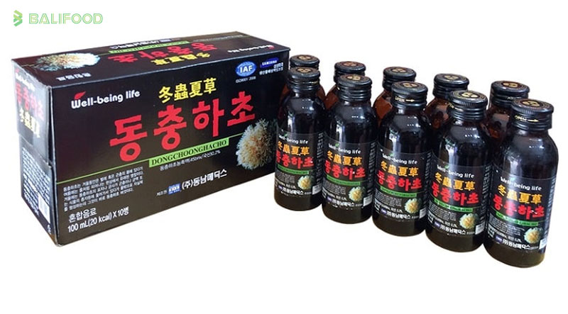 Tác dụng và giá bán đông trùng hạ thảo Hàn Quốc dạng nước
