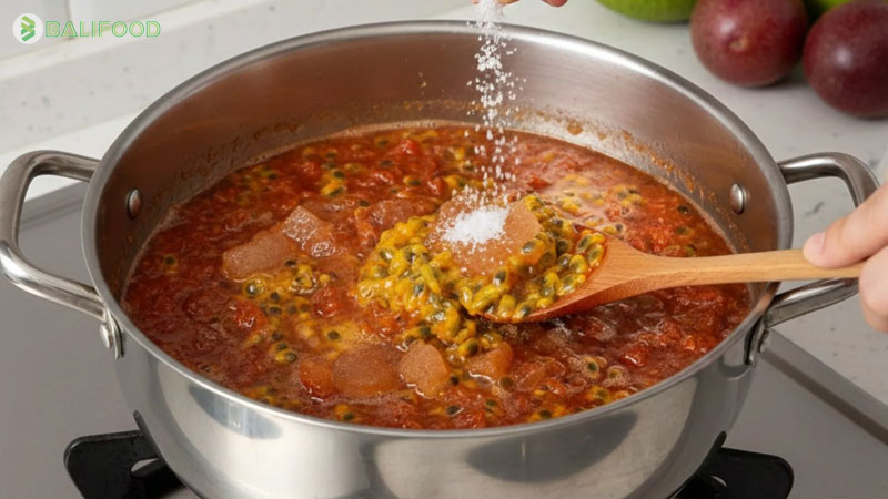 Cách làm gấc chanh leo đường phèn cô đặc