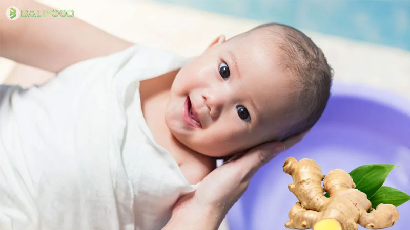 Cách tắm nước gừng cho bé bị sổ mũi và ho hiệu quả